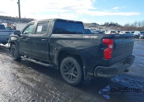 2021 Chevrolet Silverado 1500 4Wd Short Bed Custom из США, поврежденный, VIN 1GCPYBEK2MZ237331